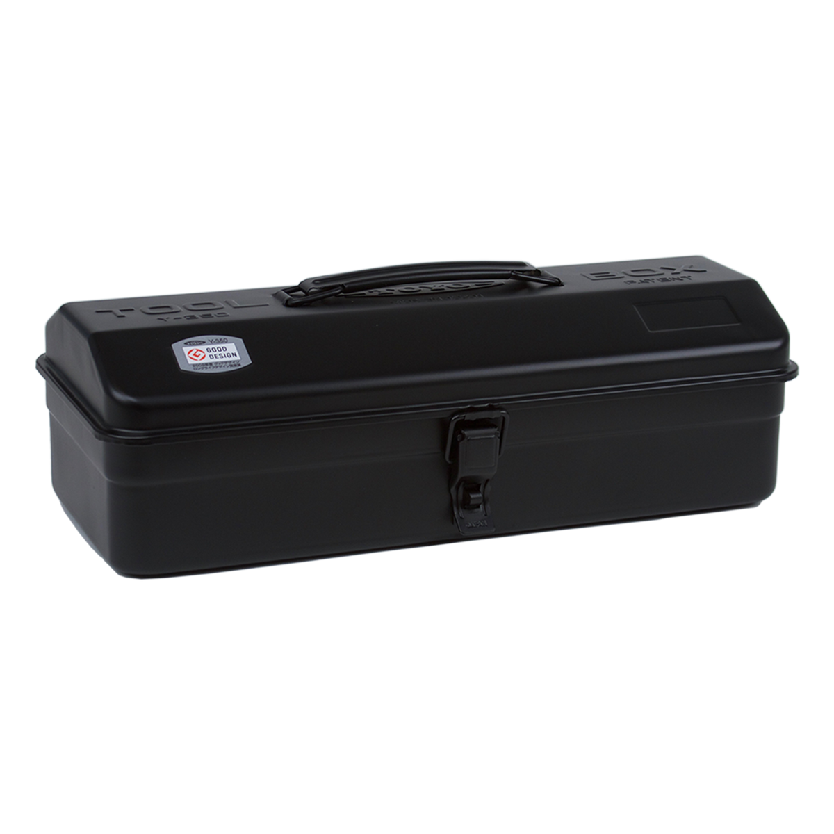 Toyo Steel Y-350 Black. Durable black steel container with a stylish camber-top cover and a convenient round handle for efficient storage. 1.3kg.