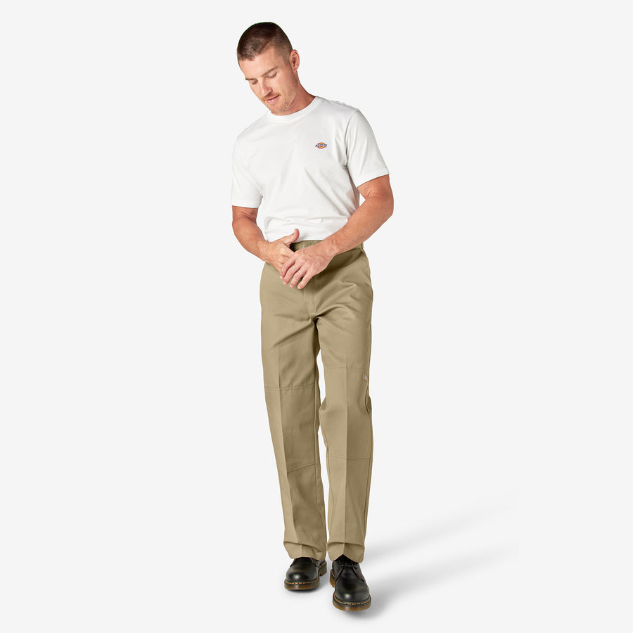 Twill Double Knee Work Pant 32L - Khaki