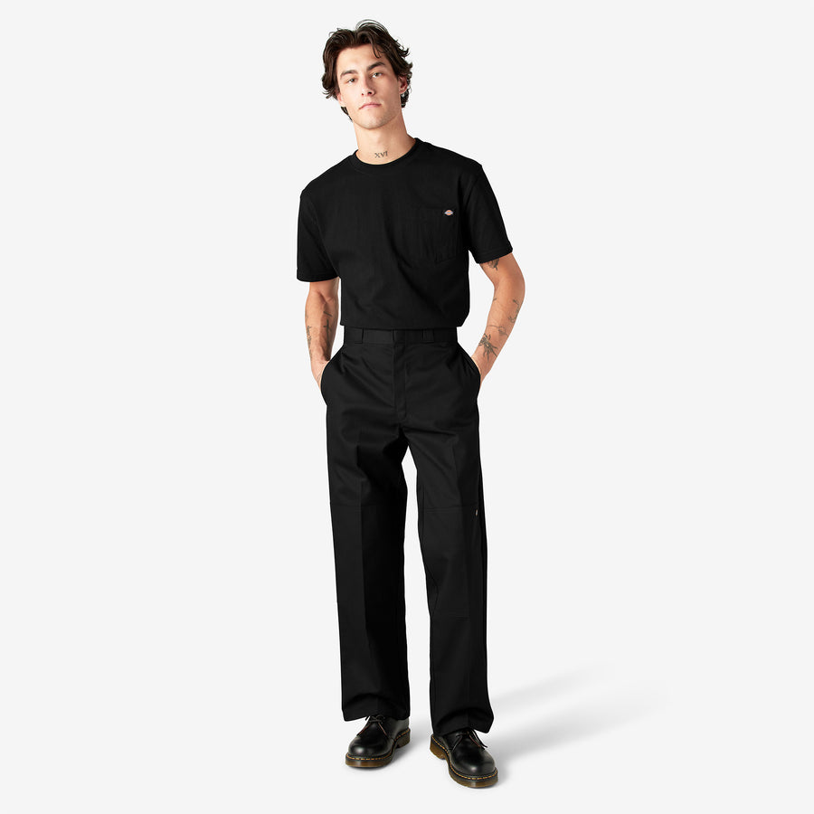 Twill Double Knee Work Pant 32L - Black