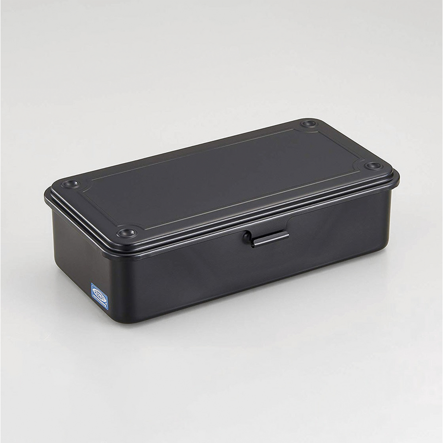 Toyo Steel T-190 Black. Matte black steel box, pressed from a single plate. Durable, lightweight, and stackable. 0.4kg.