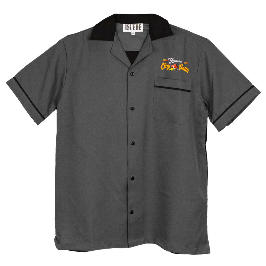 Mr. Horsepower Genuine Clay Smith Cams Bowling Shirt - Charcoal/Black