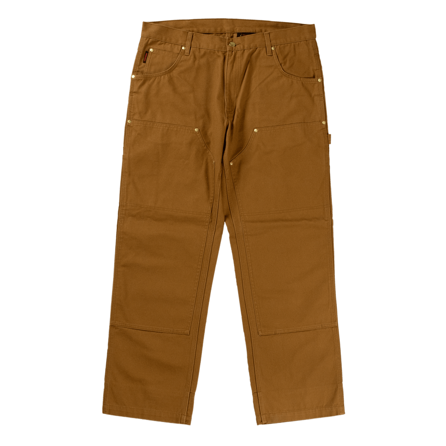 Double Front Moto Pant - Brown