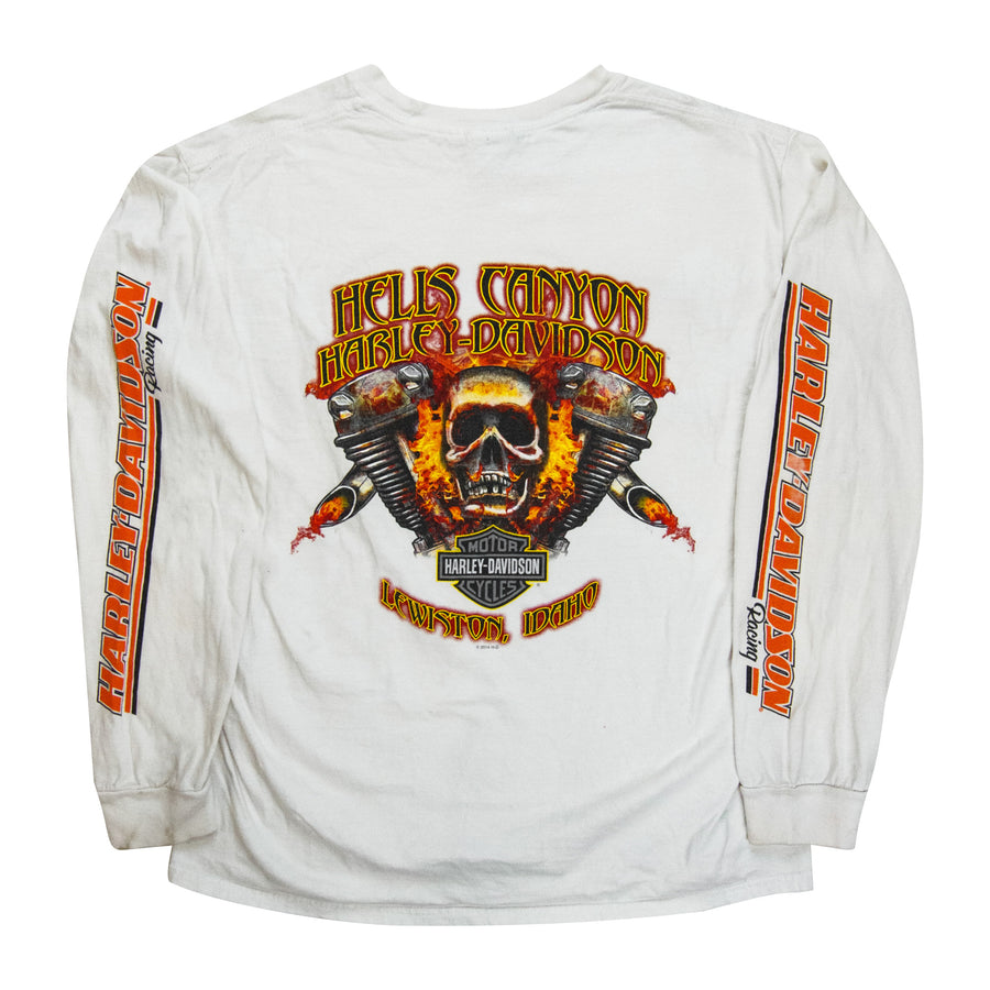 Harley Davidson Vintage T-Shirt - Hells Canyon Lewiston Idaho - White