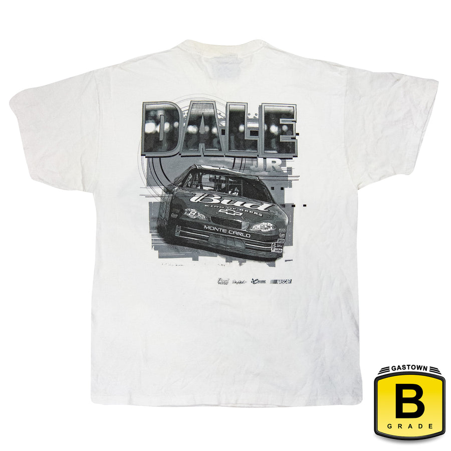 NASCAR Vintage T-Shirt - Dale Jr Greyscale - White