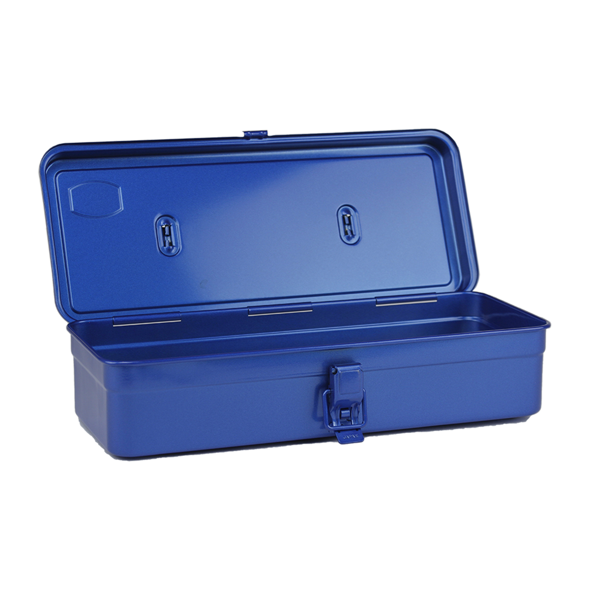 Toyo Steel T-320 Blue. Open view showing the interior of the matte blue toolbox, designed for efficient organization and easy access. 1.0kg.