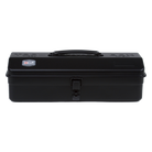 Toyo Steel Y-350 Black. Elegant black steel container with a camber-top cover and round handle, providing a sleek and functional storage solution. 1.3kg.